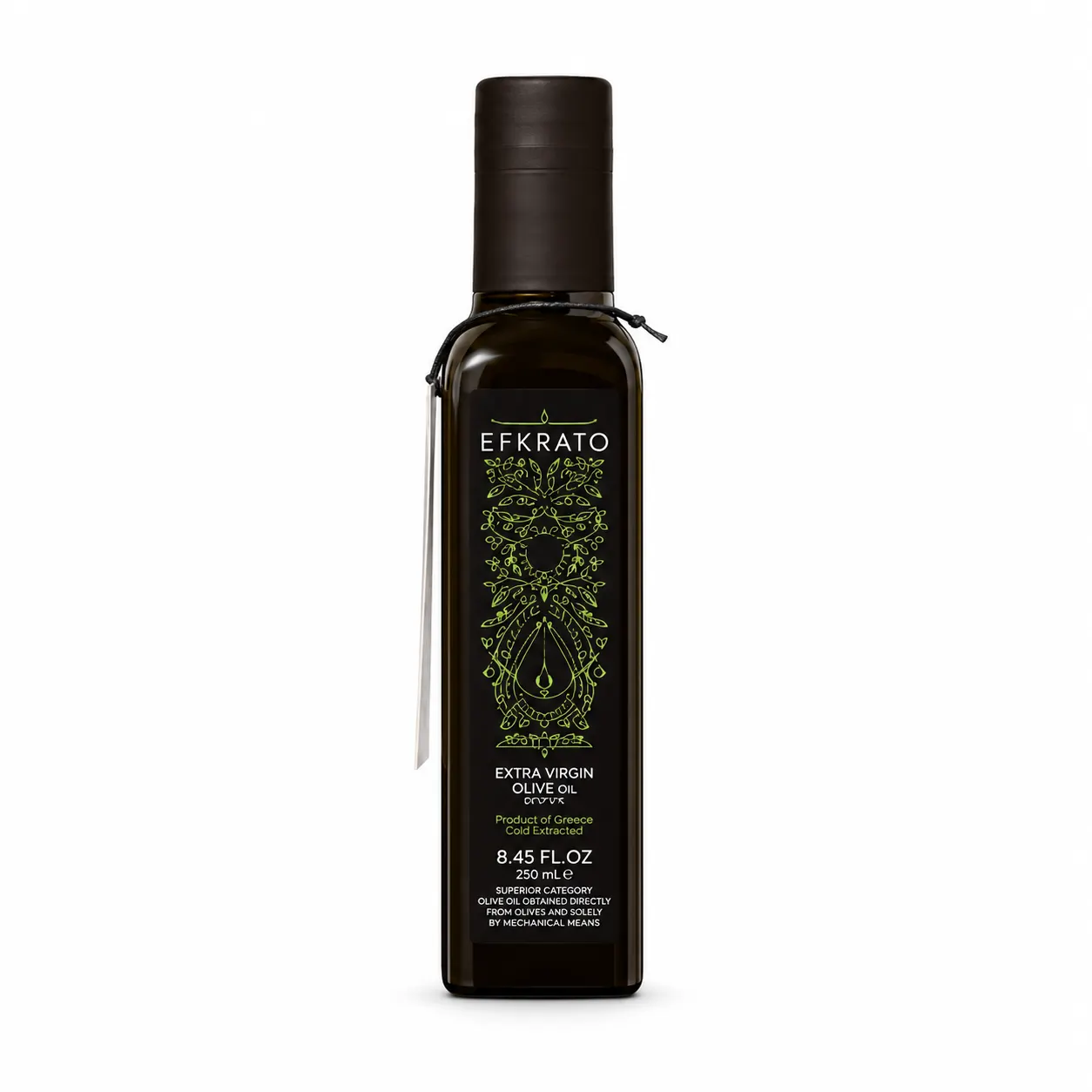 Elegant EFKRATO Olive Oil Bottle Efkrato Early Harvest Organic Extra Virgin Olive Oil 250ml - Image 1