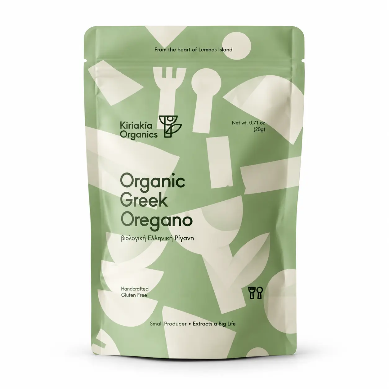 Kiriakía Organic Greek Oregano Pouch Krinellia Organics Organic Greek Oregano 30g - Image 1