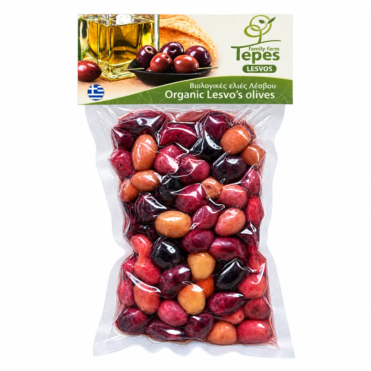 Organic Lesvos Olives Vacuum Pouch Tepes Organic Lesvos Olives 200g - Image 1