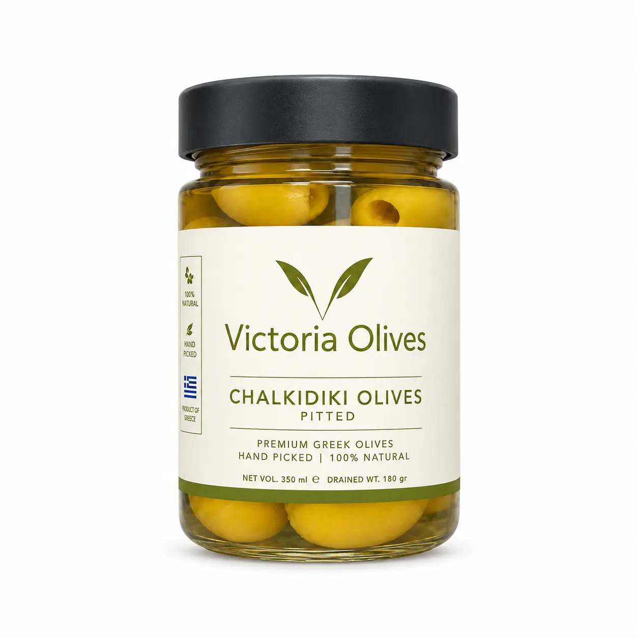 Victoria Olives Chalkidiki Jar Victoria Olives Chalkidiki 350g - Image 1